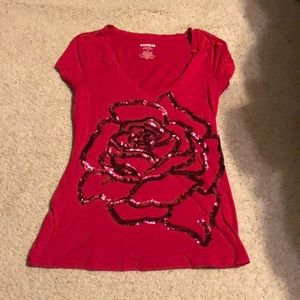 Express size small rose T-shirt